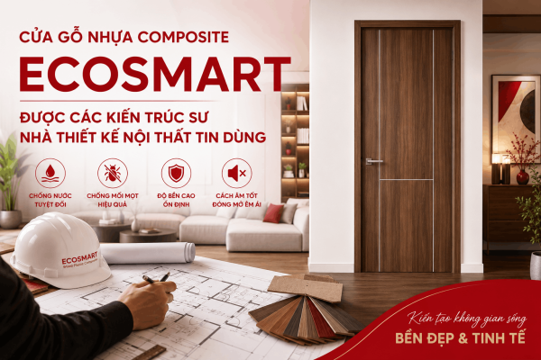 CỬA GỖ NHỰA COMPOSITE ECOSMART – LỰA CHỌN ĐƯỢC CÁC KIẾN TRÚC SƯ VÀ NHÀ THIẾT KẾ NỘI THẤT TIN DÙNG
