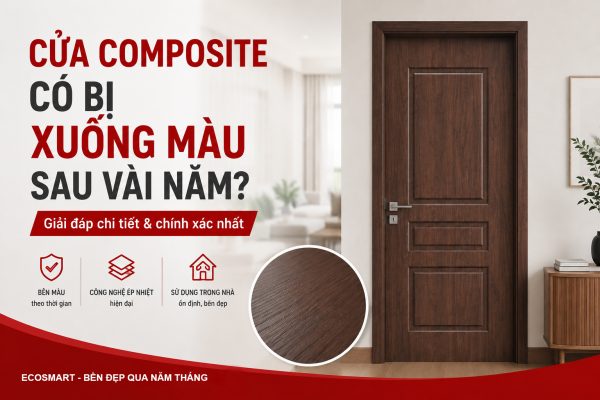 Cửa gỗ nhựa Composite có bị xuống màu sau vài năm sử dụng không?