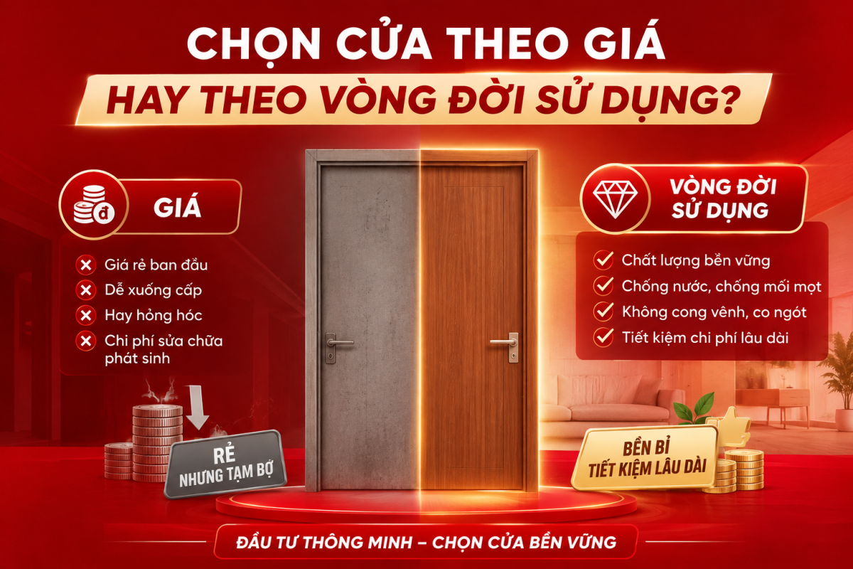 Chọn cửa theo giá hay theo vòng đời sử dụng?