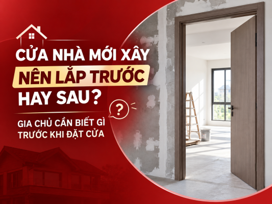 CỬA NHÀ MỚI XÂY NÊN LẮP TRƯỚC HAY SAU? GIA CHỦ CẦN BIẾT GÌ TRƯỚC KHI ĐẶT CỬA