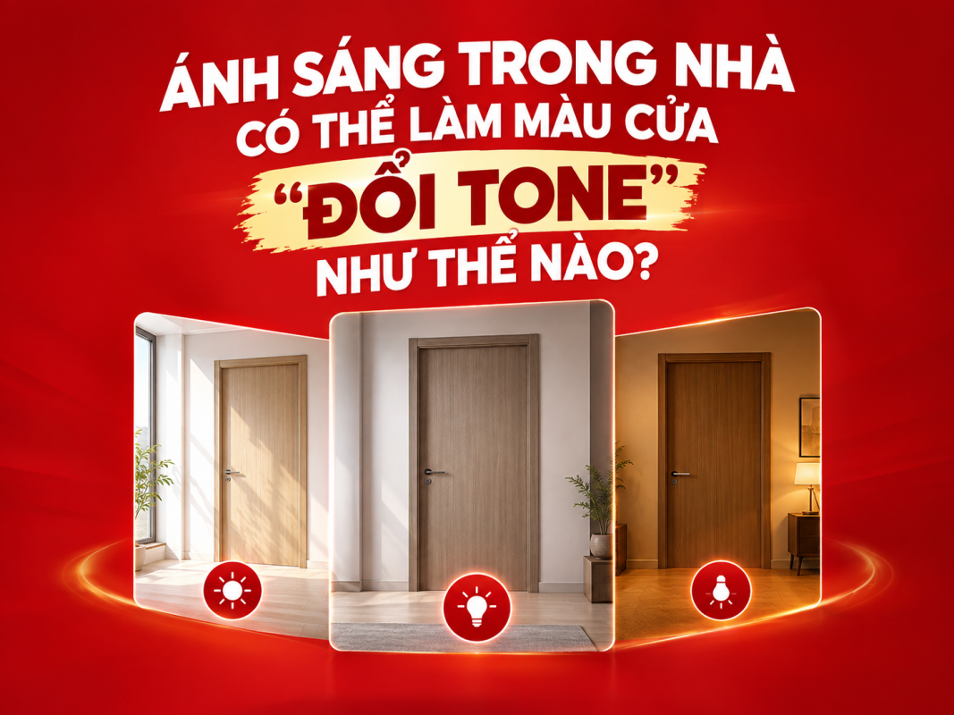 Ánh sáng trong nhà có thể làm màu cửa " ĐỔI TONE" như nào?